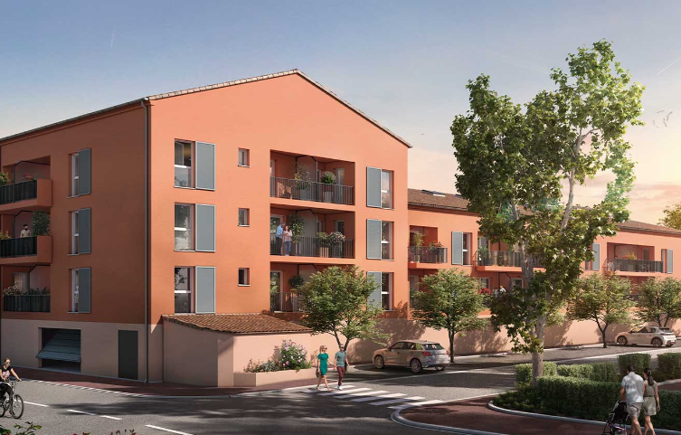 Appartement neuf résidence Canto Riagou : T2 de 46m², place de parking incluse, programme neuf à Garéoult, village au calme à 35 minutes de Toulon  