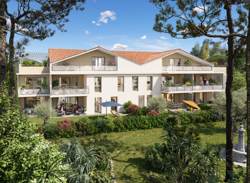 Appartement neuf résidence Eden du Cap : Duplex de 151 m², 4 pièces et grande terrasse au soleil, proche de la mer, en programme neuf à Toulon Cap brun 