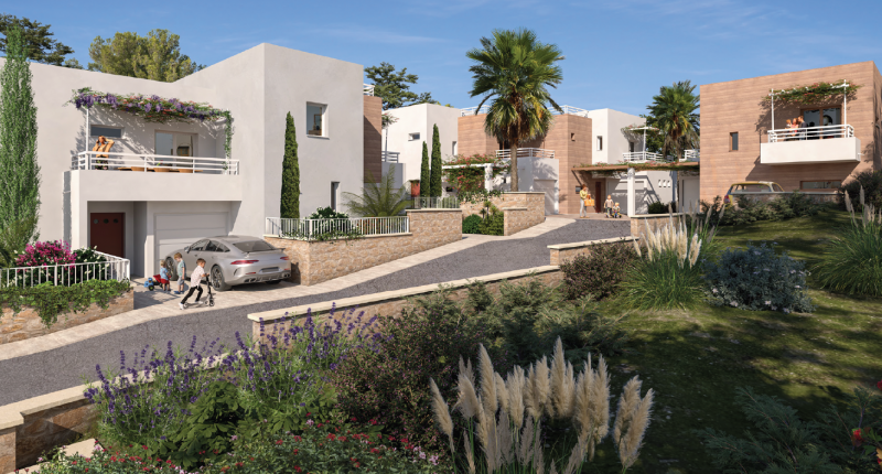 Appartement neuf T3 de 63m² dans résidence la Presqu'île, Terrasse, parking, en programme neuf à la Seyne sur Mer, sur la corniche proche de Porte Marine 