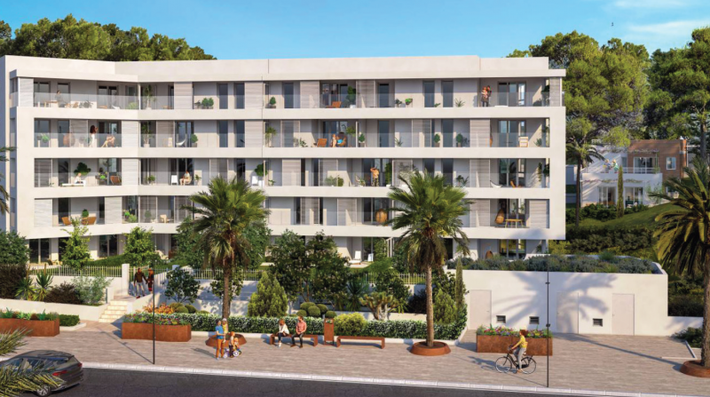 Appartement neuf : T2 Standing de 39m², résidence La Presqu’île, avec terrasse et place de parking. Programme neuf à la Seyne sur Mer sur la Corniche, proche de Porte Marine 