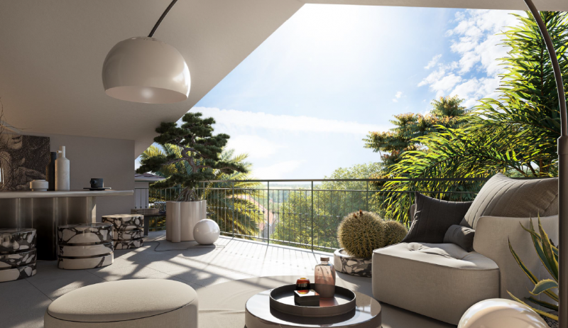 Appartement neuf T3 de 56m², résidence PEACEFUL, au calme et près des plages. Programme neuf à Cogolin, proche de Saint Tropez,  