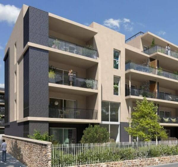 Vente d'un appartement neuf T2 neuf lumineux et moderne à Hyères, centre ville  