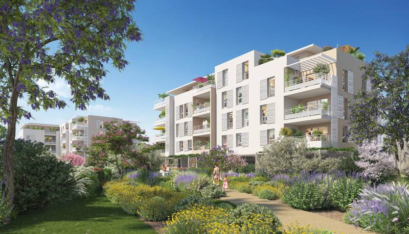 Vente appartement neuf de 2 pièces avec accés à une terrasse dans une residence standing dans  à proximité du centre ville à Hyères  