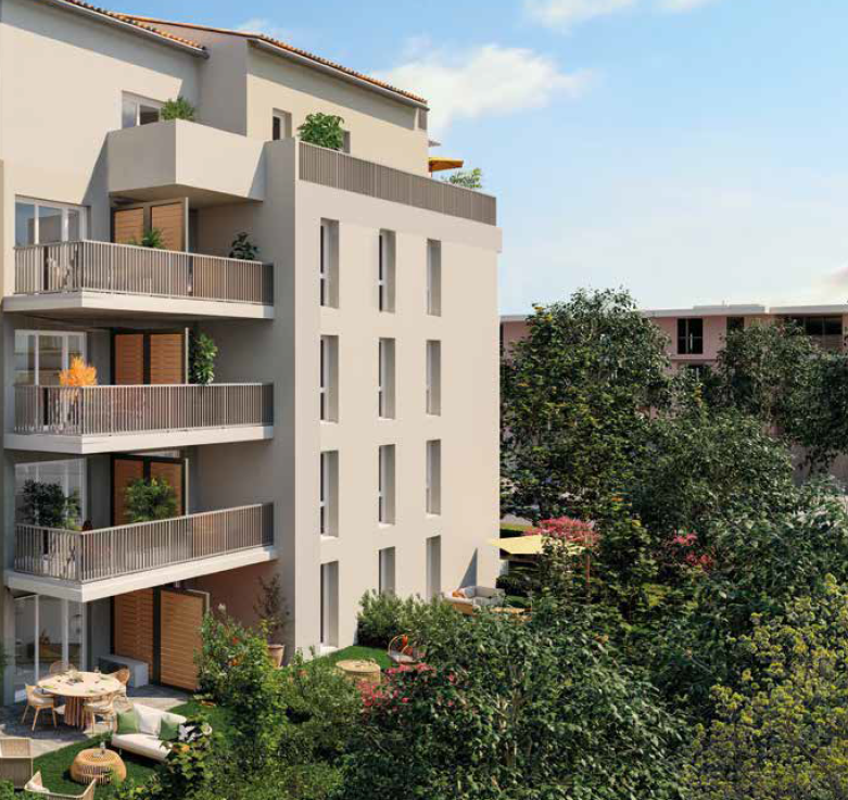 Appartement neuf résidence Bahia : Beau et lumineux T3 de 63m² en résidence neuve. Parking, orientation sud. Programme neuf à La Garde  