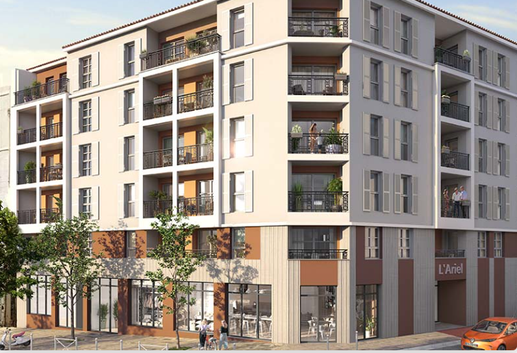 Appartement à la vente, T2 neuf de plus de 40 m² proche des commerces à Toulon proche centre ville, port, place de la liberté gare de toulon 