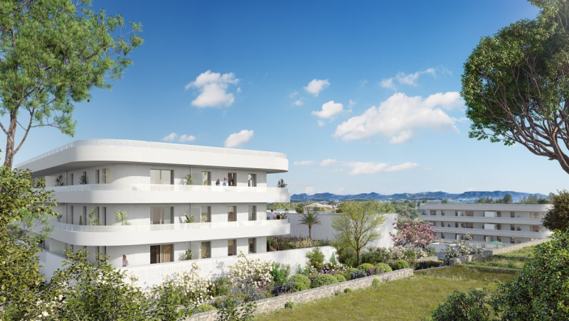 Appartement T4 de 76m² dans résidence LA PRESQU'ÎLE, Terrasse, parking, en programme neuf à la Seyne sur Mer proche de Porte Marine sur la Corniche