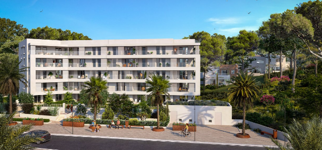 Appartement neuf T3 de 57m² la Presqu'île, Terrasse, parking, en programme neuf à la Seyne sur mer sur la Corniche, proche de Porte Marine 