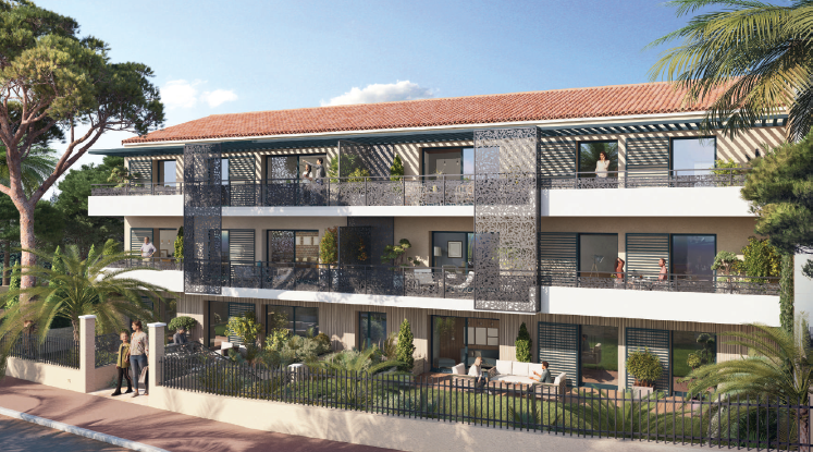 Appartement neuf résidence Serenity : Grand appartement T4 de 129m² dans résidence sécurisée, piscine, parking privé, en programme neuf à Saint Tropez  