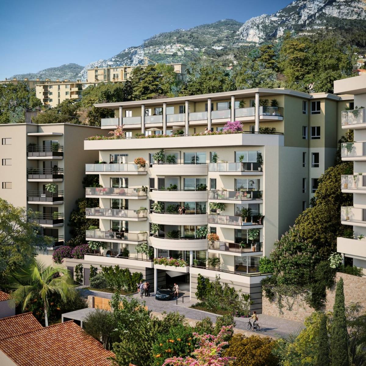 Appartement neuf villa 33: Une résidence de standing avec vue mer, T2 en programme neud à Beausoleil proche de Monaco 